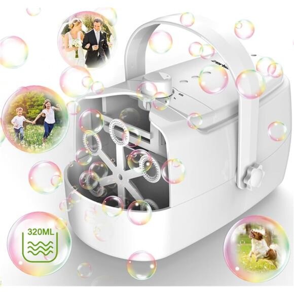 Bubble Machine Durable Automatic Bubble Blower, 18000+ Big Bubbles Per Minute - Picture 1 of 7